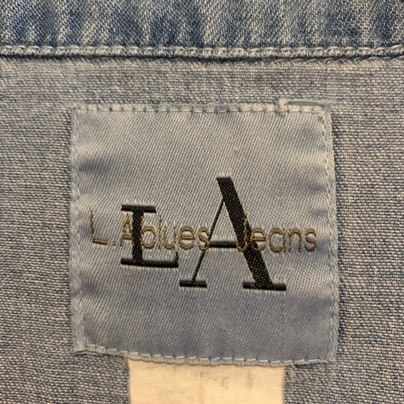 VINTAGE LA BLUE JEANS ZIP UP TOP - Picture 6 of 6